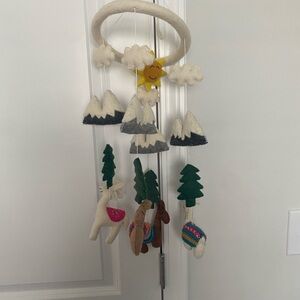 Handmade Felt Baby Mobile with Forest Animals
